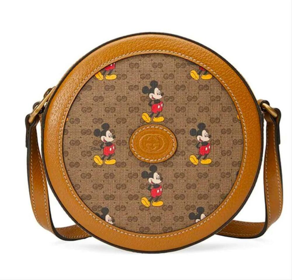 NEW GUCCI x DISNEY Mickey Mouse GG Round Leather Crossbody Bag AUTHENTIC BOX!